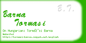 barna tormasi business card